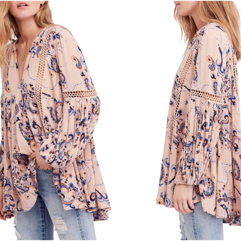 Free People Just the Two of Us Floral Tunic